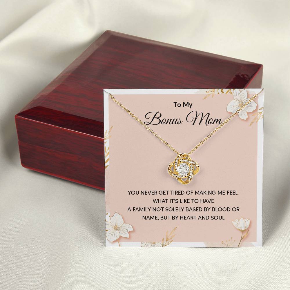 Bonus Mom Necklace Gift With Message Card