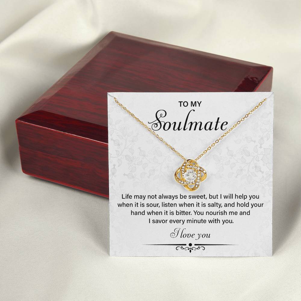 Soulmate Necklace Gift for Her – Card & Gift Box