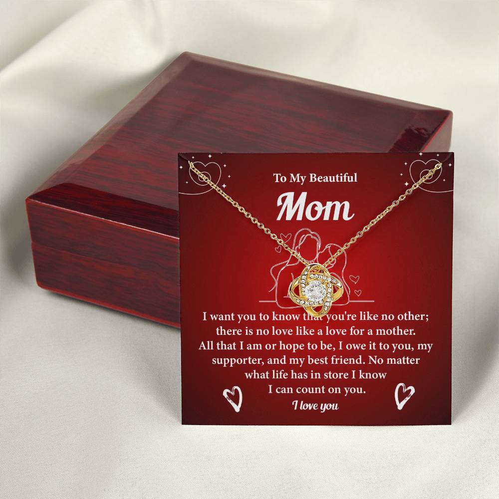 Mom Necklace Gift from Daughter with Gift Box