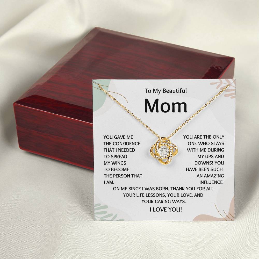 To My Beautiful Mom Necklace – Heartfelt Gift