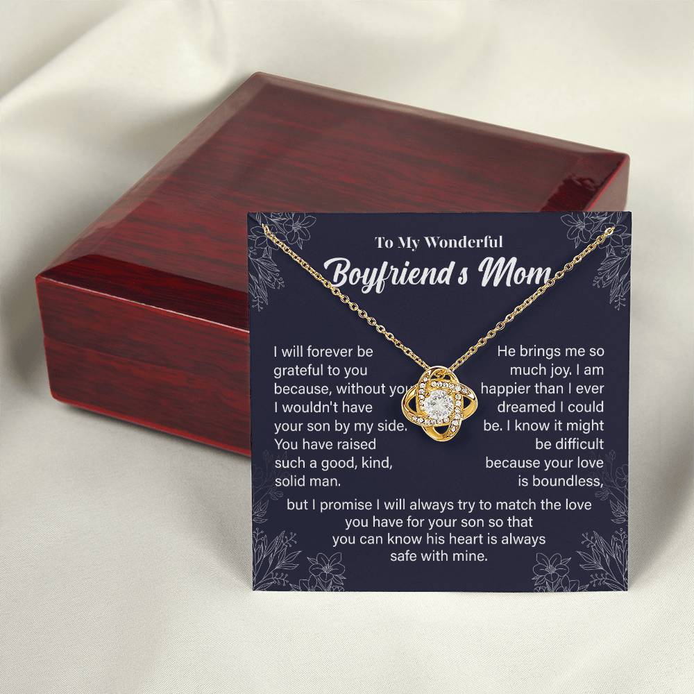 Boyfriend’s Mom Necklace Gift – With Message Card