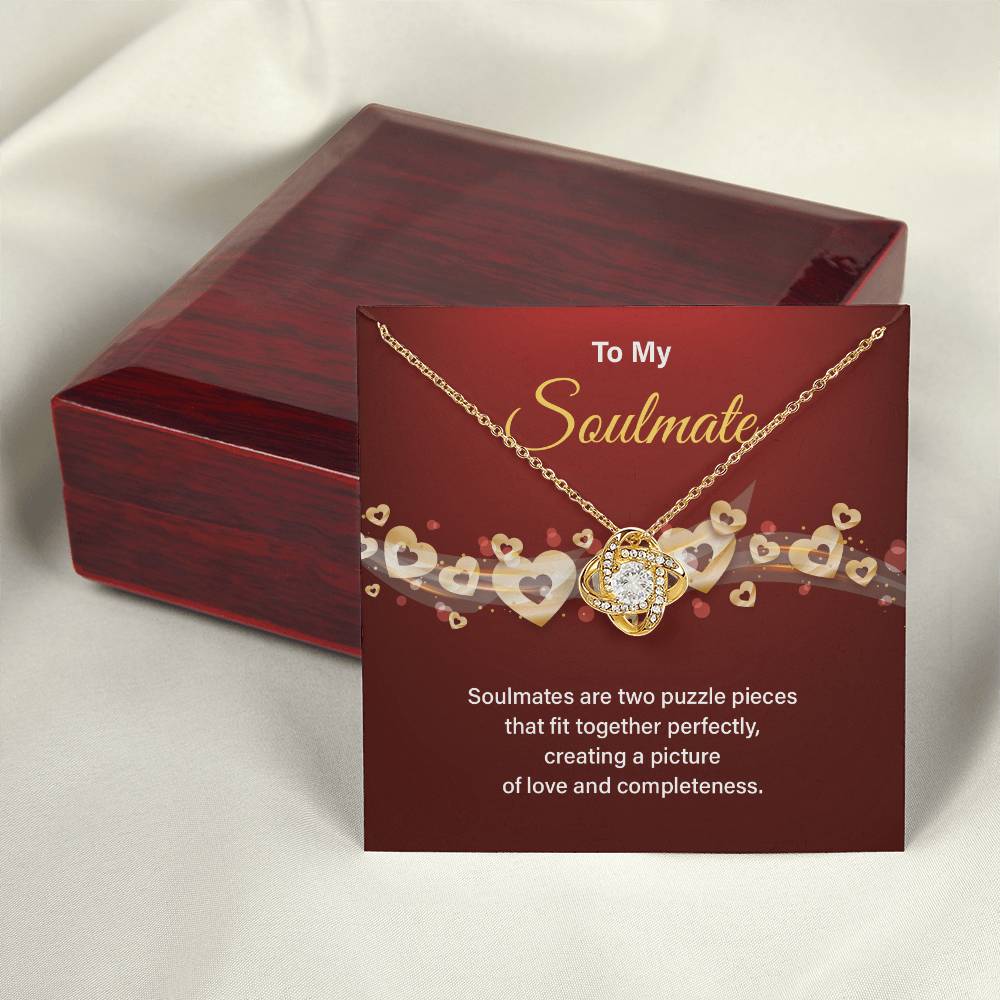 Soulmate Necklace Gift for Her – Gift Box & Card