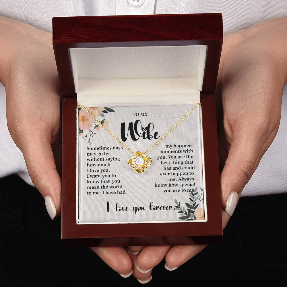 Wife Necklace Gift with Love You Forever Message