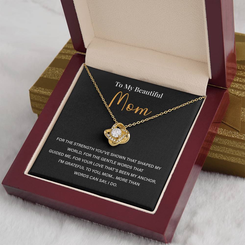 Mom Necklace Gift From Child With Thank You Message