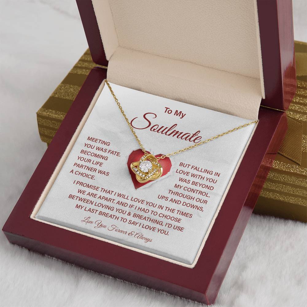 Soulmate Gift Necklace with Message Card & Box