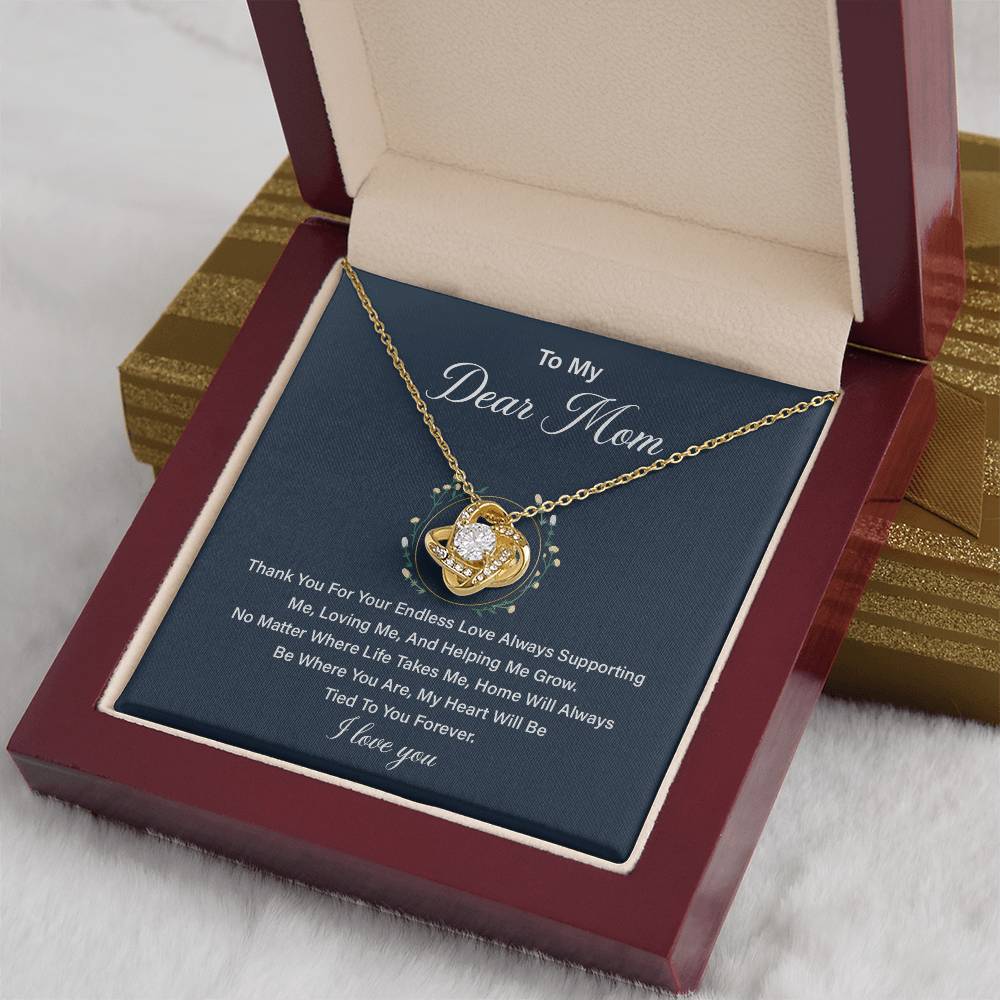 Necklace Gift for Mom from Daughter with Loving Message