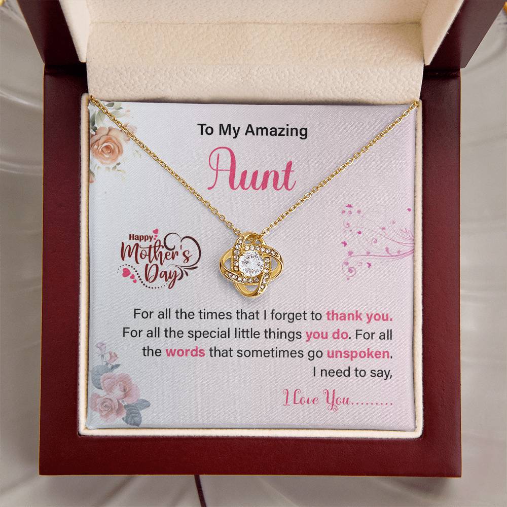 Mother’s Day Gift for Aunt – Love Knot Necklace