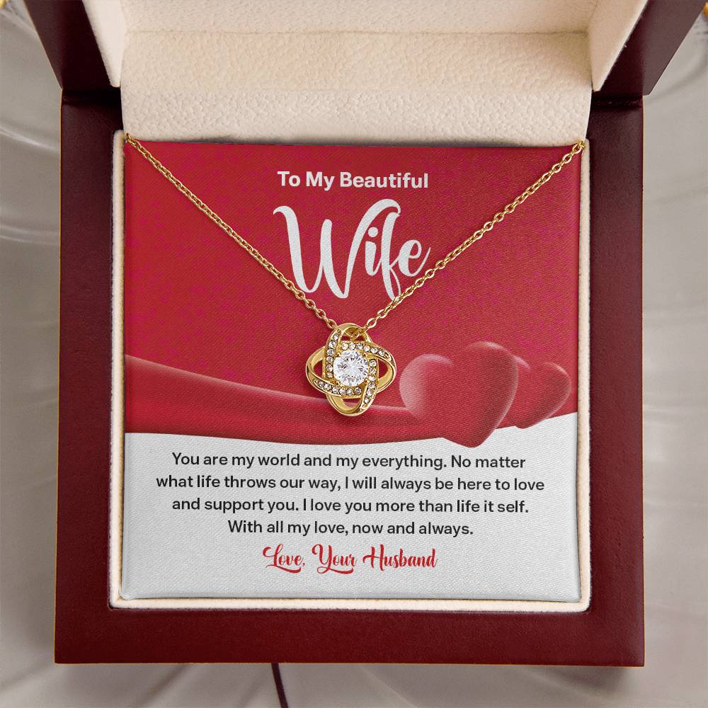 Wife Necklace Gift from Husband – Message Card Box
