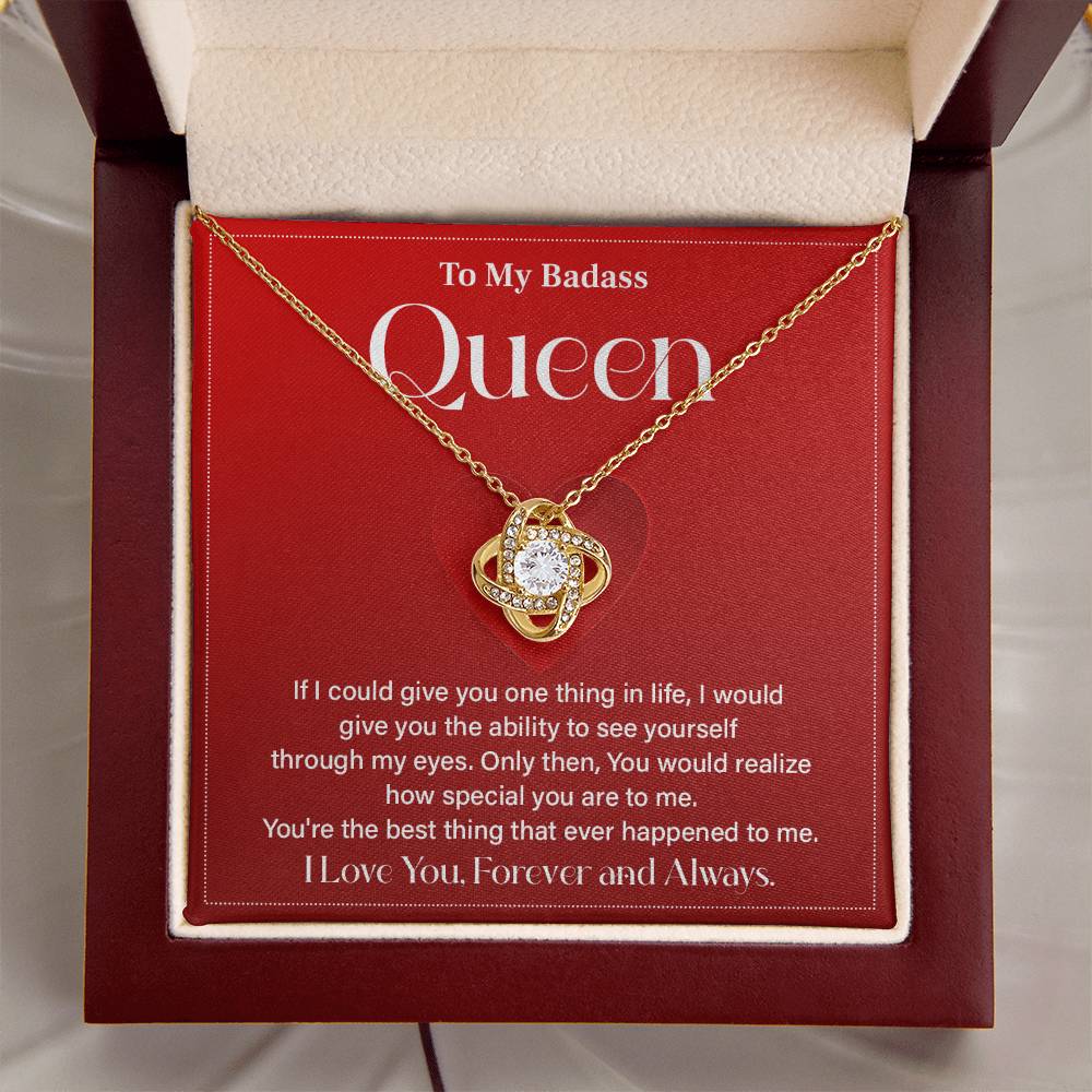 Badass Queen Necklace Gift – Love You Always Note