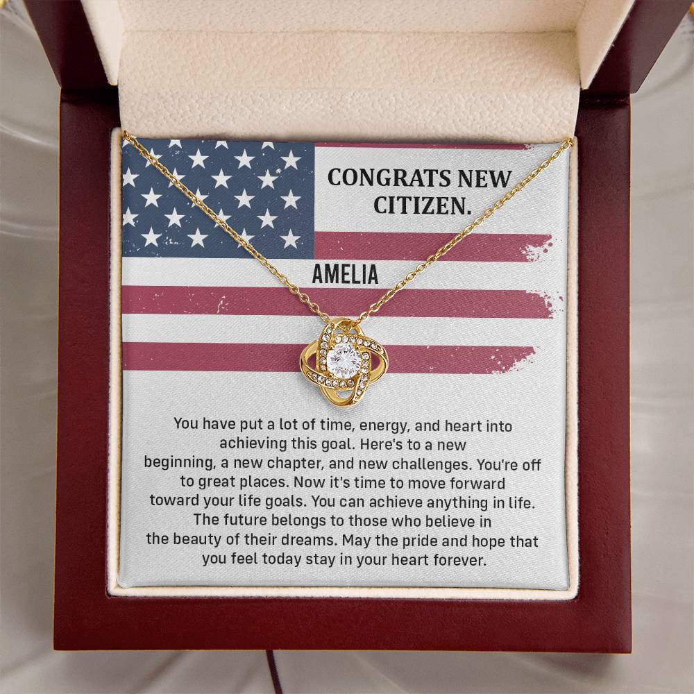 New U.S. Citizen Gift for Her – Flag Message Card Box