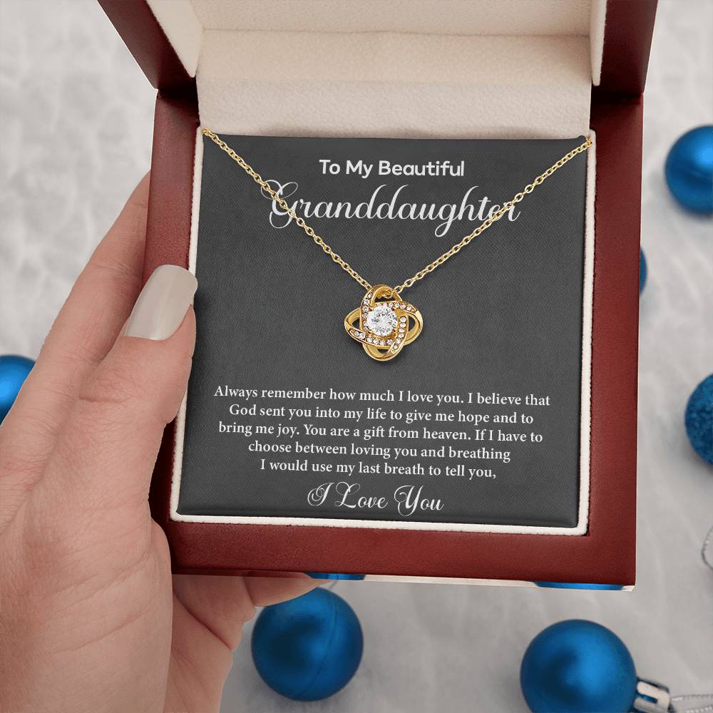 Granddaughter Gift from Grandma I Love You Necklace