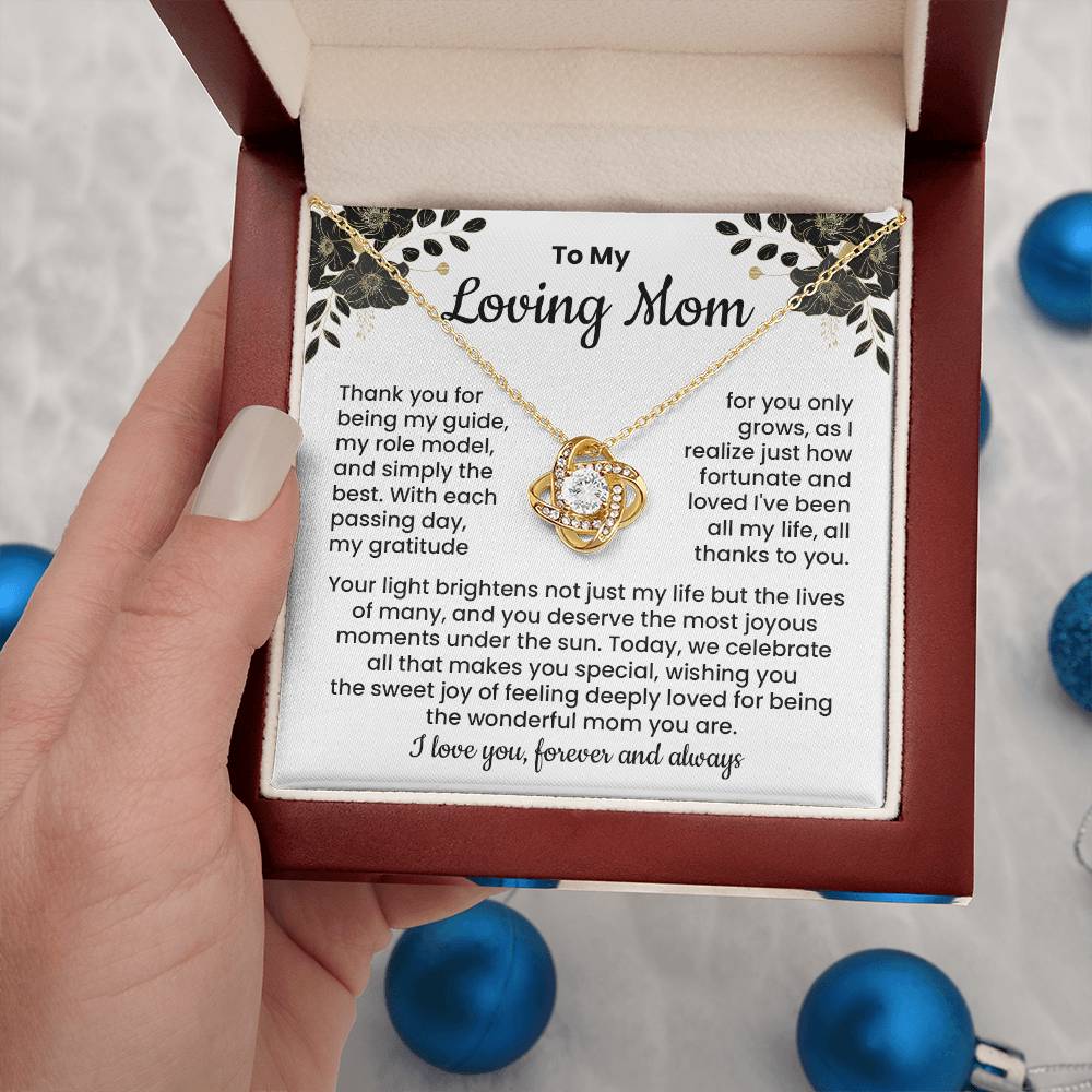 Loving Mom Necklace Gift from Daughter or Son