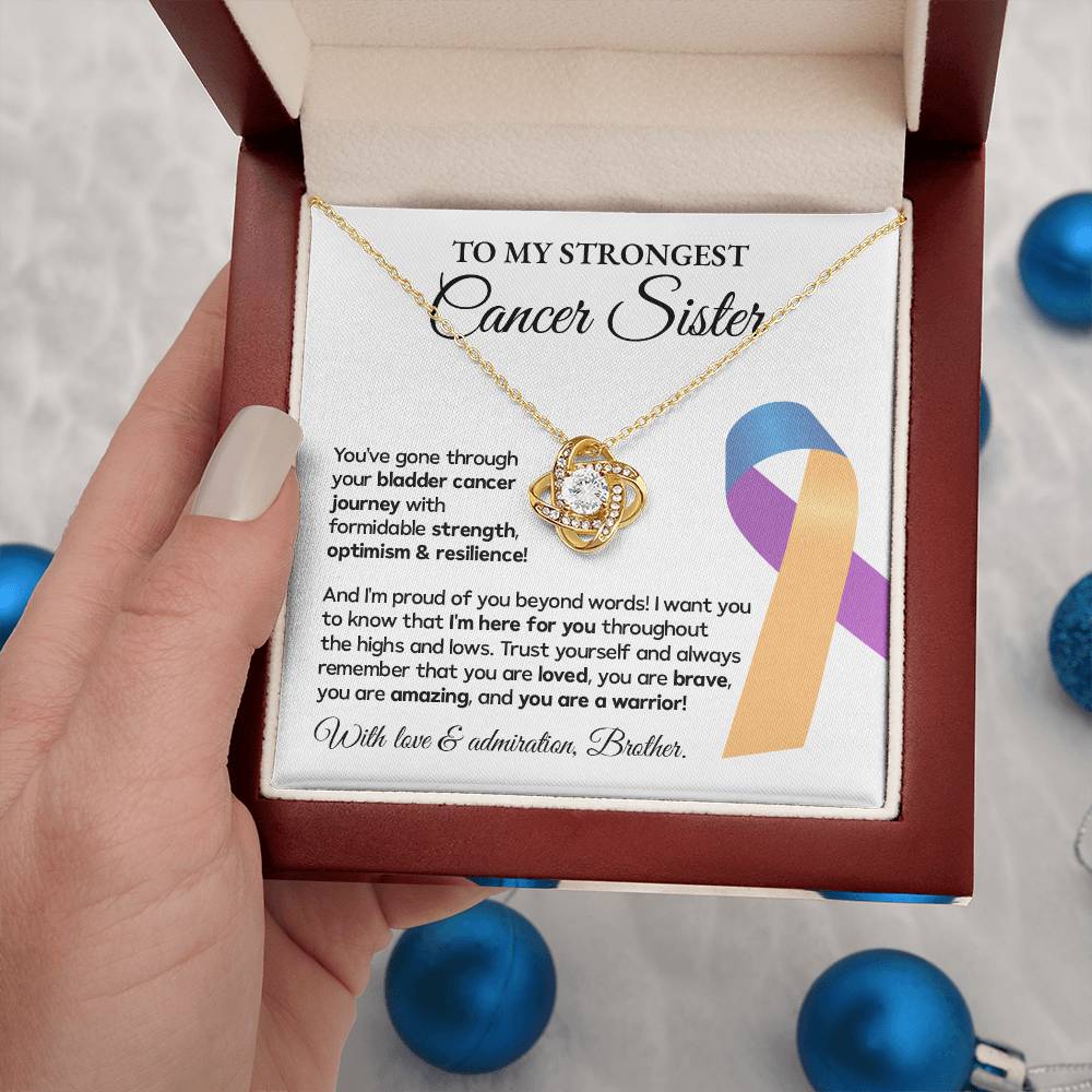Bladder Cancer Sister Gift from Brother – Message Card