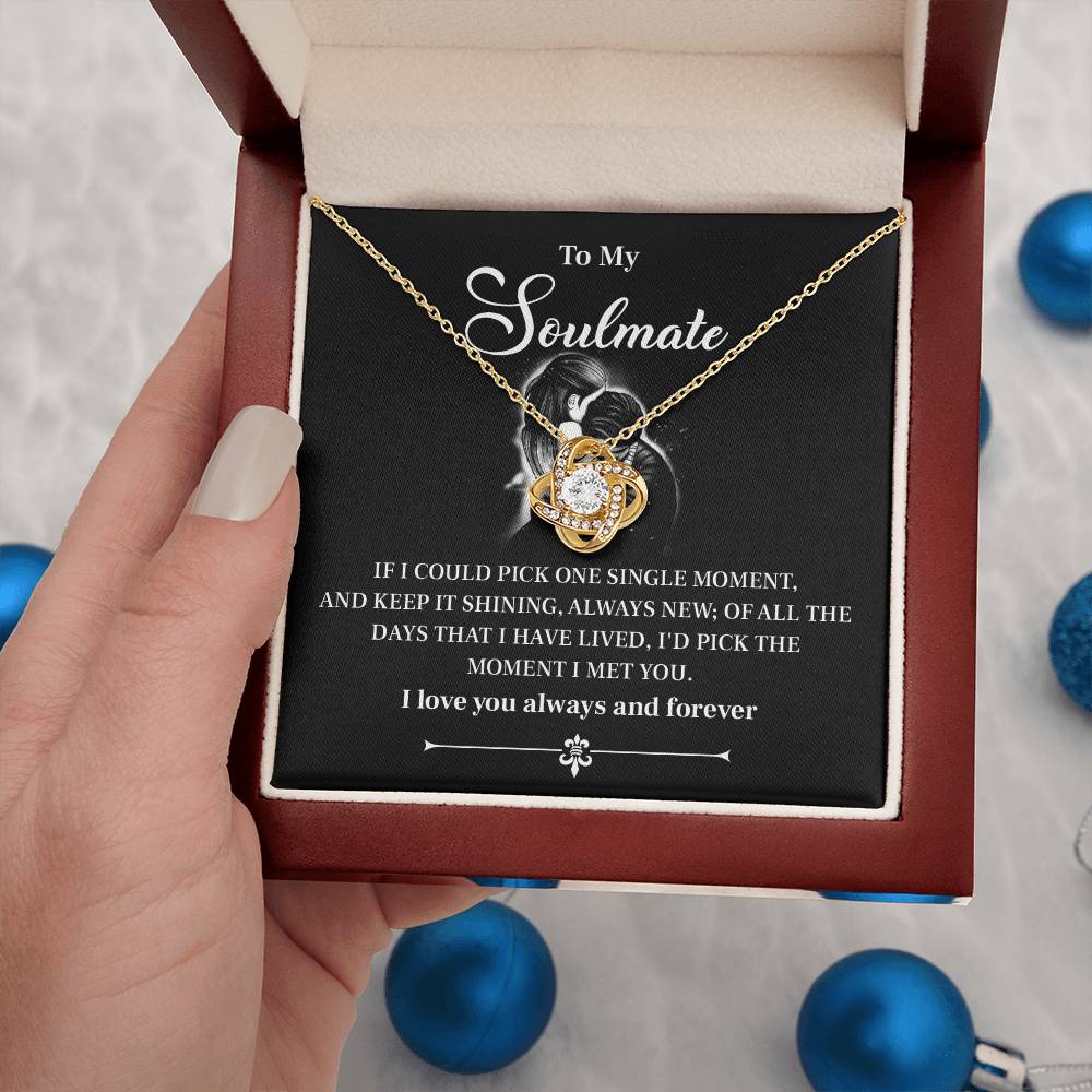 Soulmate Necklace Gift for Her – with Message Card