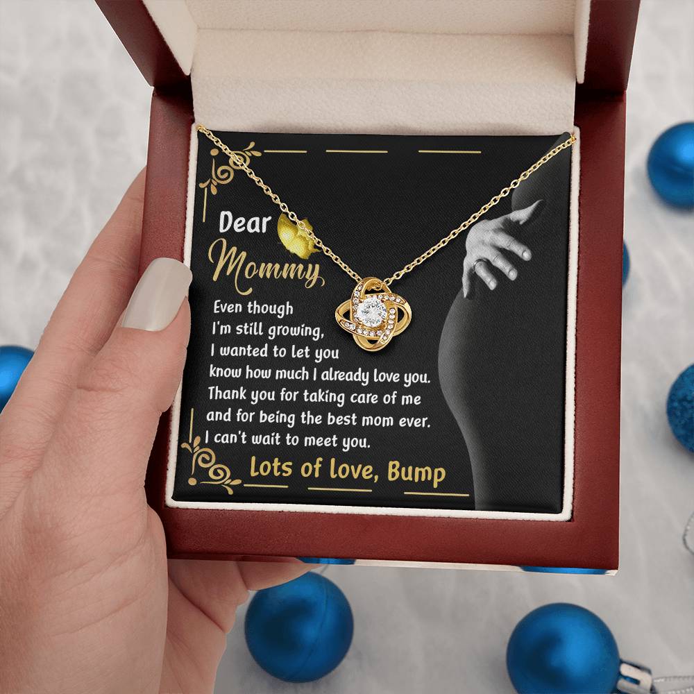 To Mommy from Bump Necklace – Growing Baby Gift with Loving Message