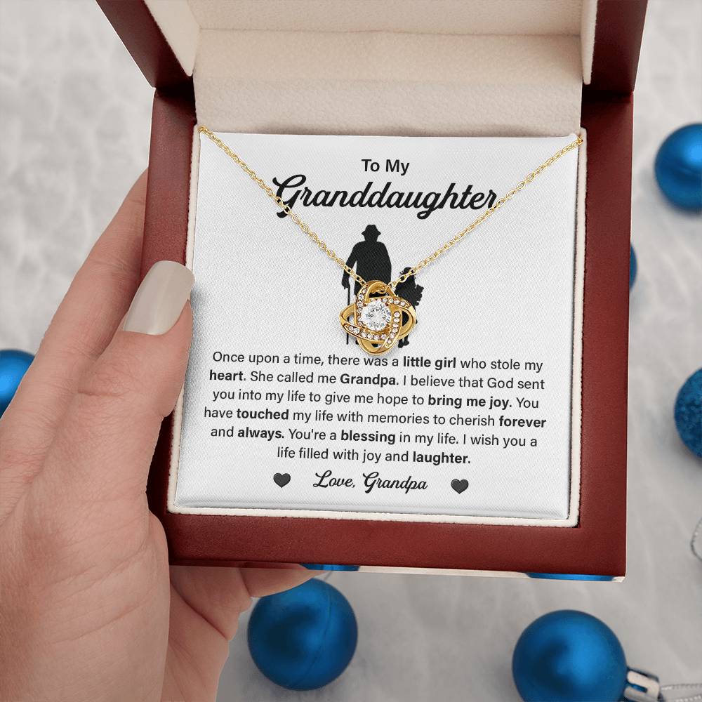 Gift From Grandfather to Granddaughter Necklace