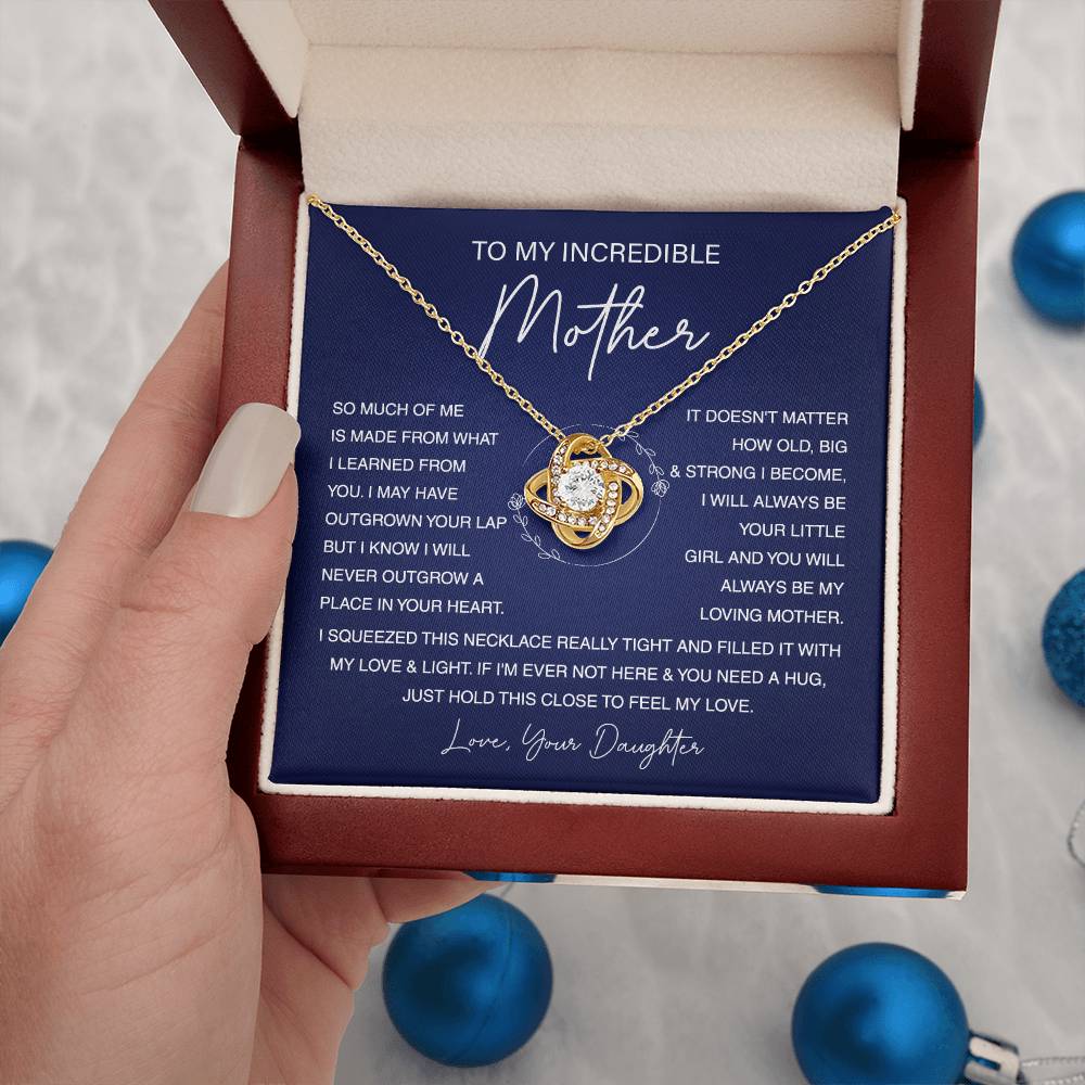Mom Necklace Gift From Daughter With Loving Note & Box