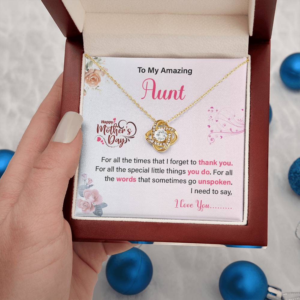 Mother’s Day Gift for Aunt – Love Knot Necklace
