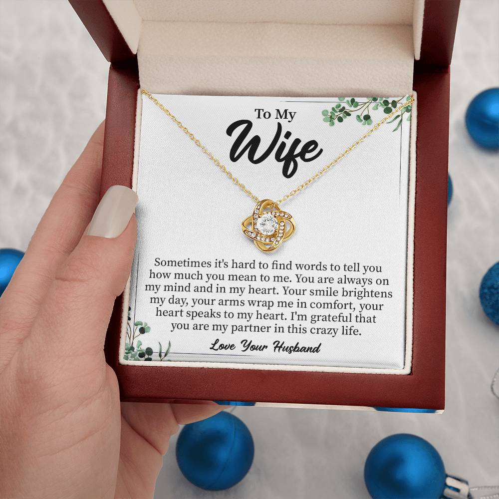 To My Wife Necklace Gift from Husband with Gift Box