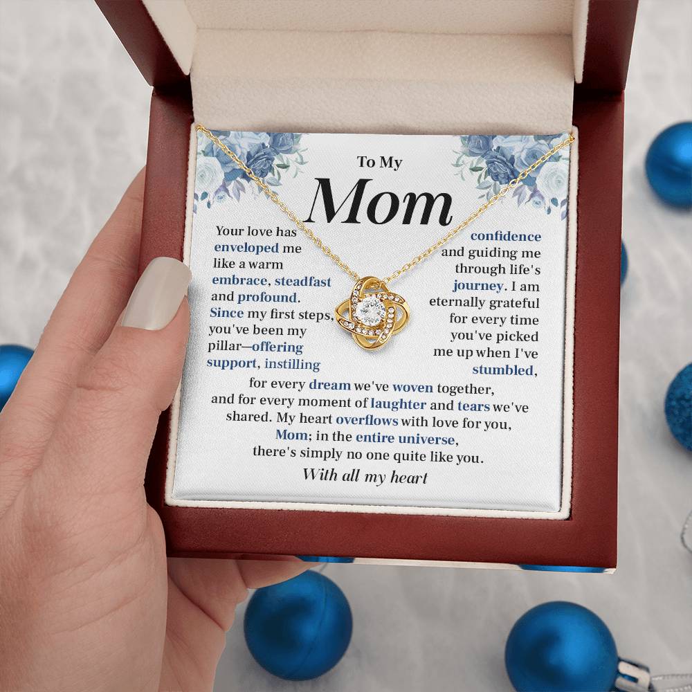 To My Mom Necklace Gift with Message from Daughter