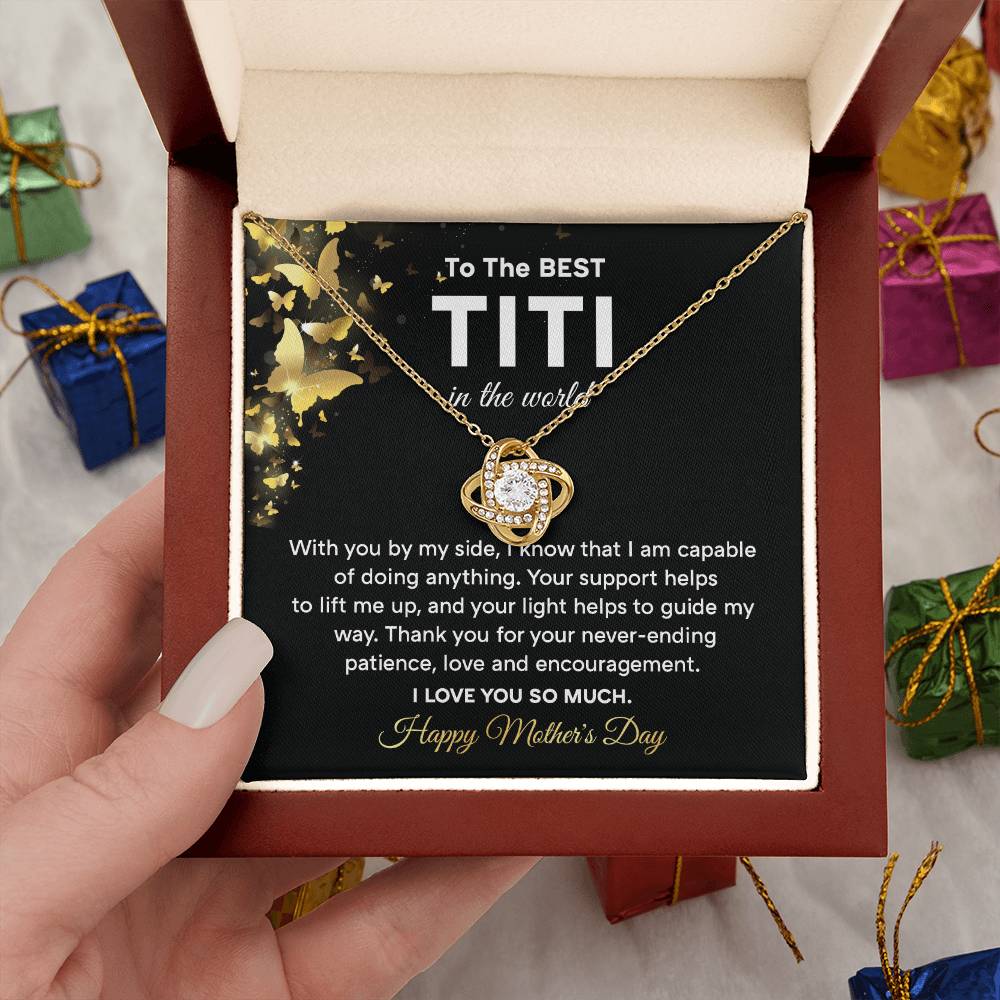 Mother’s Day Necklace Gift for Titi with Card