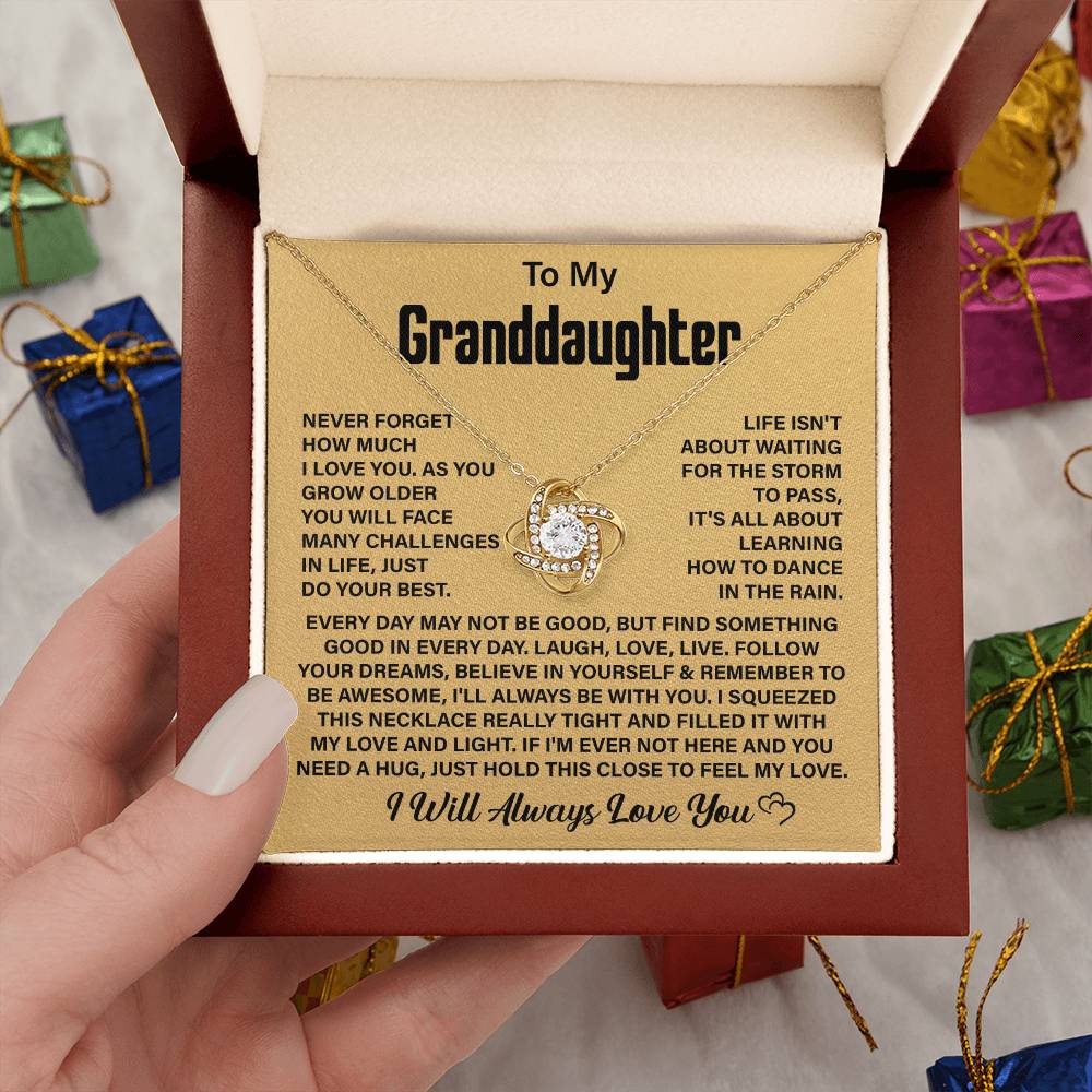 Granddaughter Necklace Gift With Life Advice Card