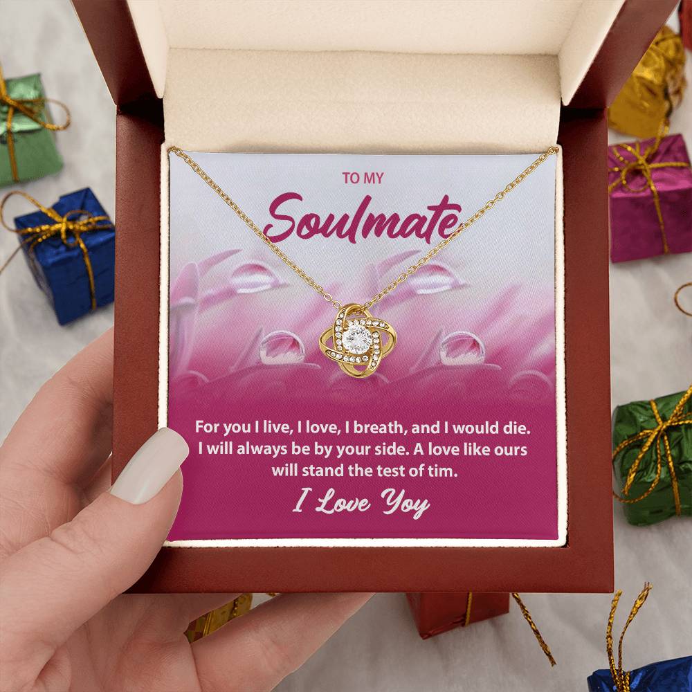 Romantic Soulmate Necklace Gift – Message Card Jewelry Box