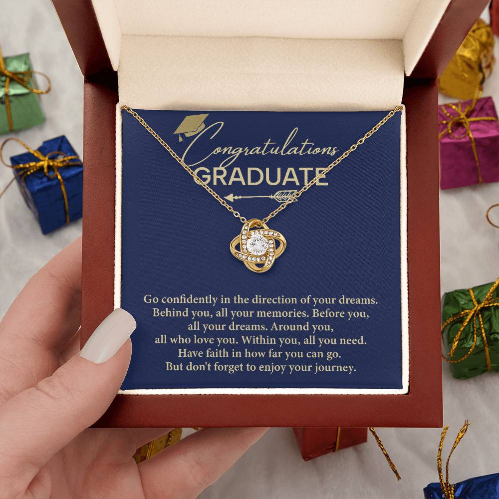 Graduation Necklace Gift For Women With Message Card