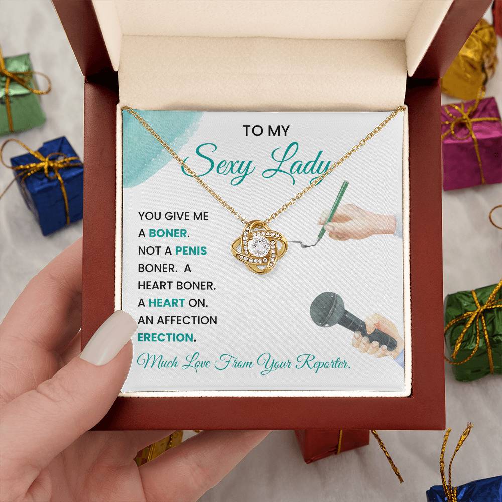 Funny Reporter Necklace Gift for Sexy Lady