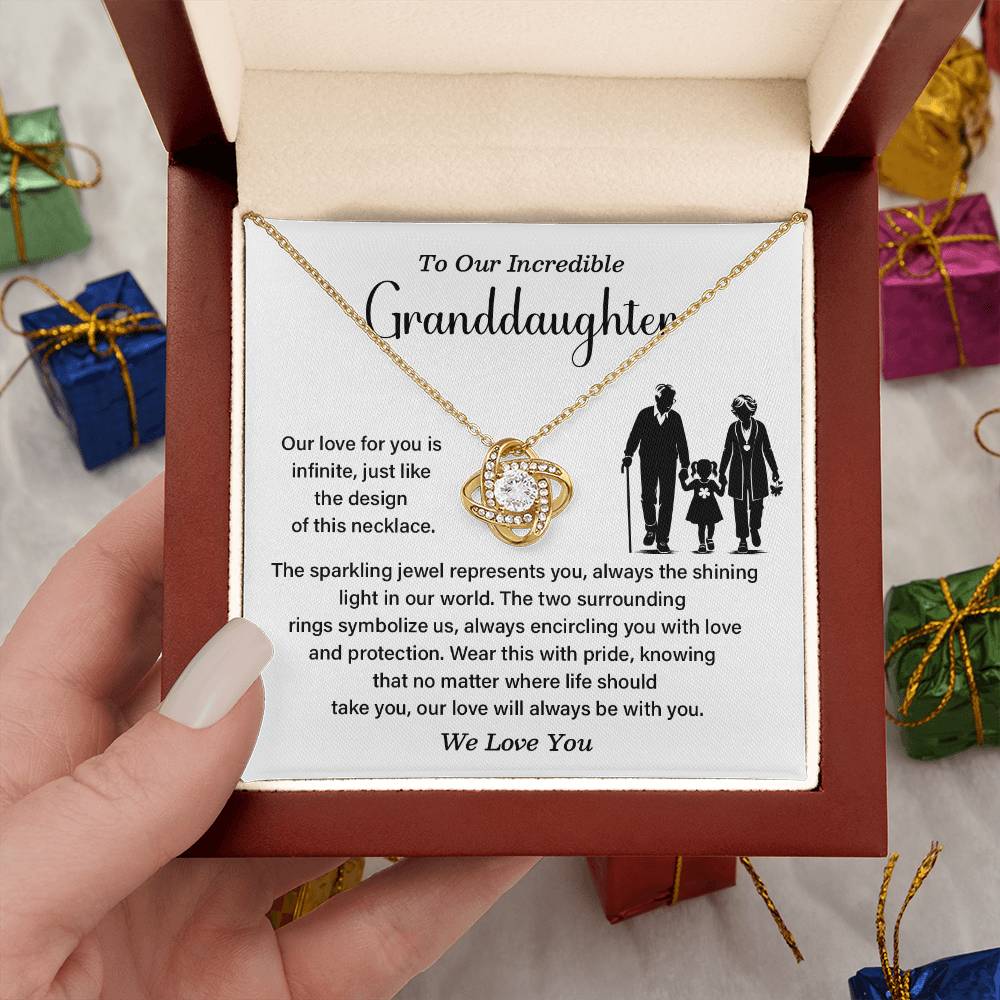 Granddaughter Necklace Gift from Grandparents – Infinite Love Message