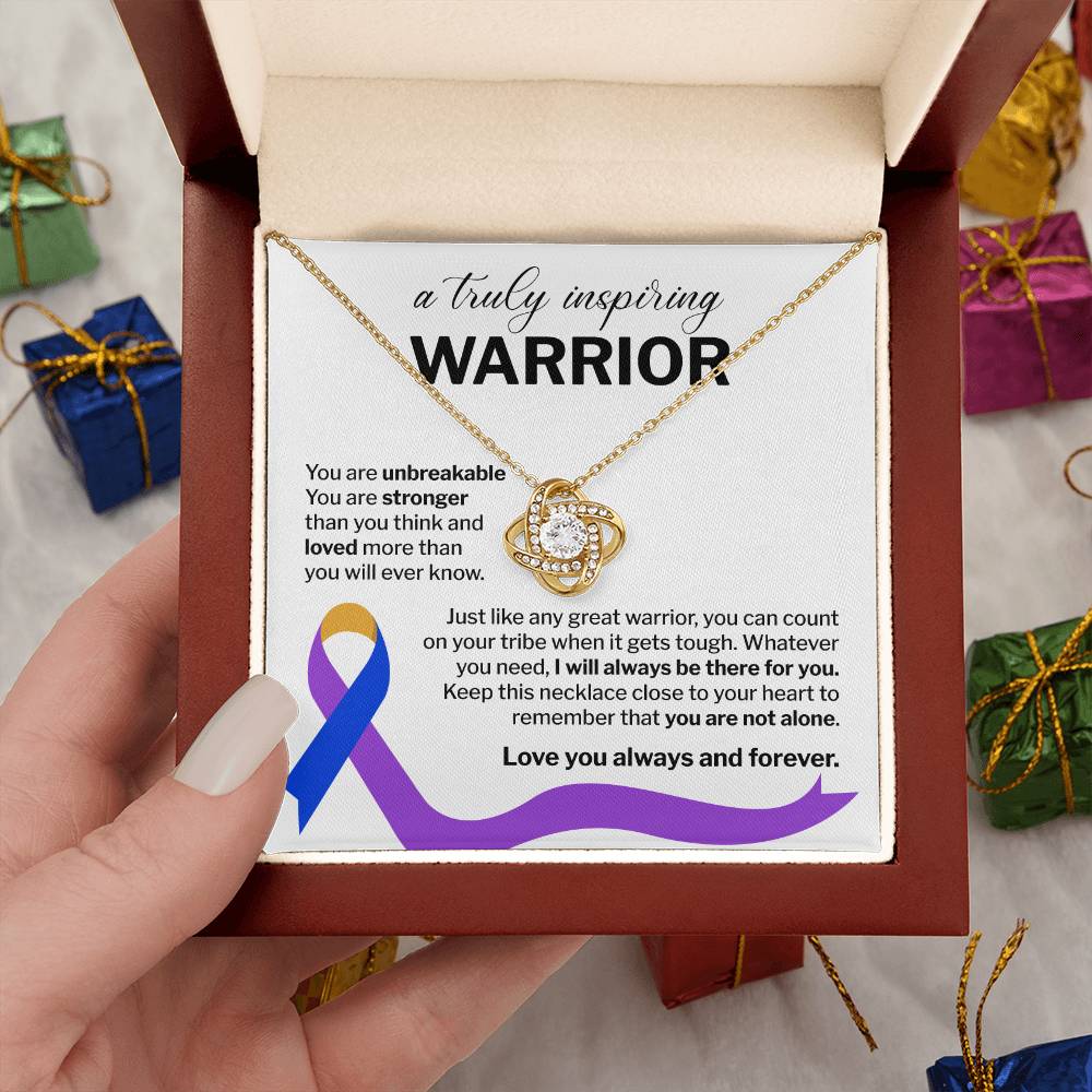 Inspiring Warrior Necklace Gift with Message Card