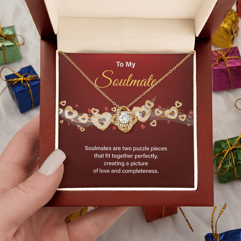Soulmate Necklace Gift for Her – Gift Box & Card