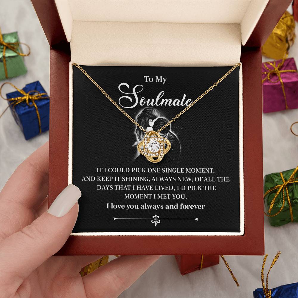 Soulmate Necklace Gift for Her – with Message Card