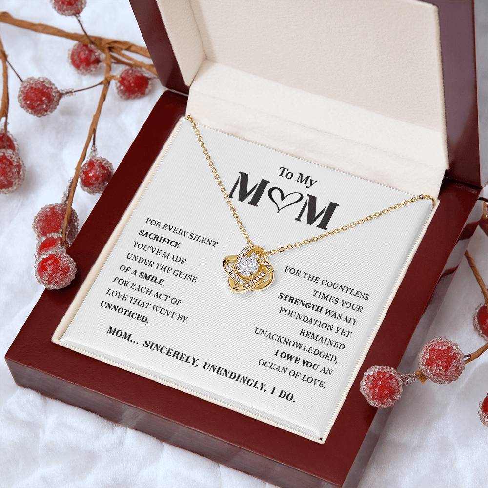 Necklace Gift for Mom with Heartfelt Appreciation Note