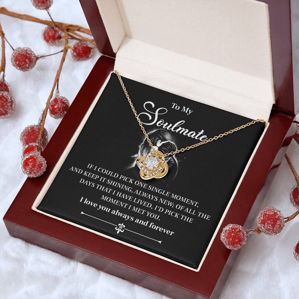 Soulmate Necklace Gift for Her – with Message Card