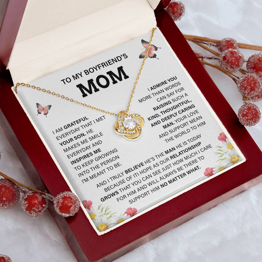 Boyfriend Mom Necklace Gift – Message Card Box