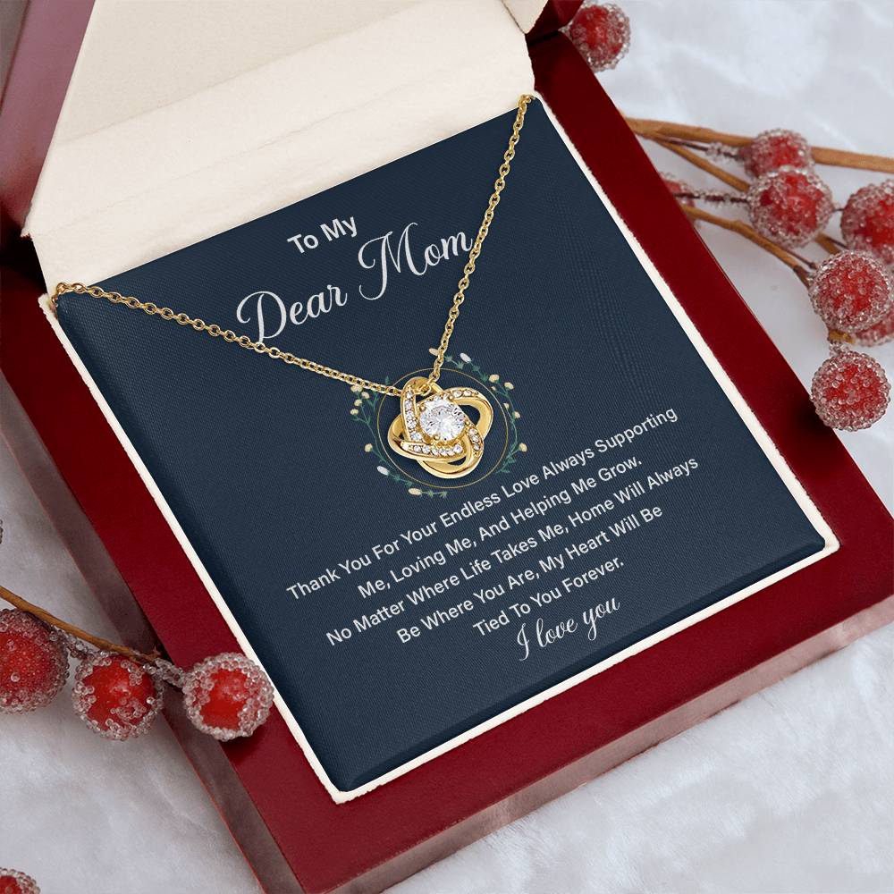 Necklace Gift for Mom from Daughter with Loving Message