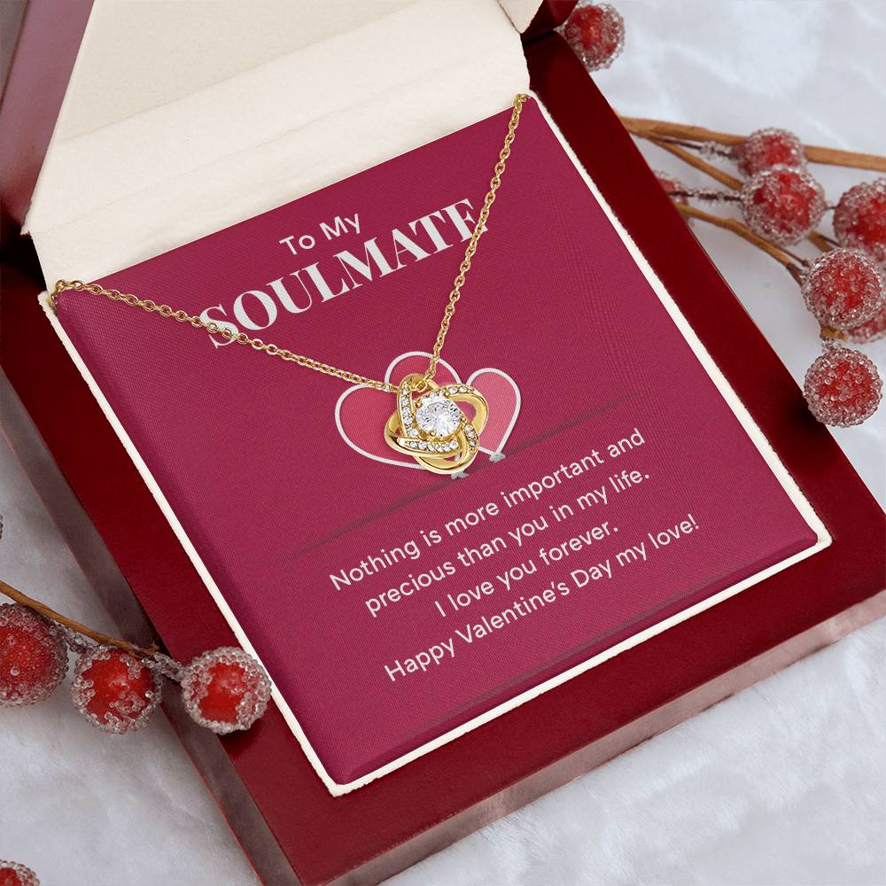 Soulmate Valentine's Necklace Gift with Gift Box