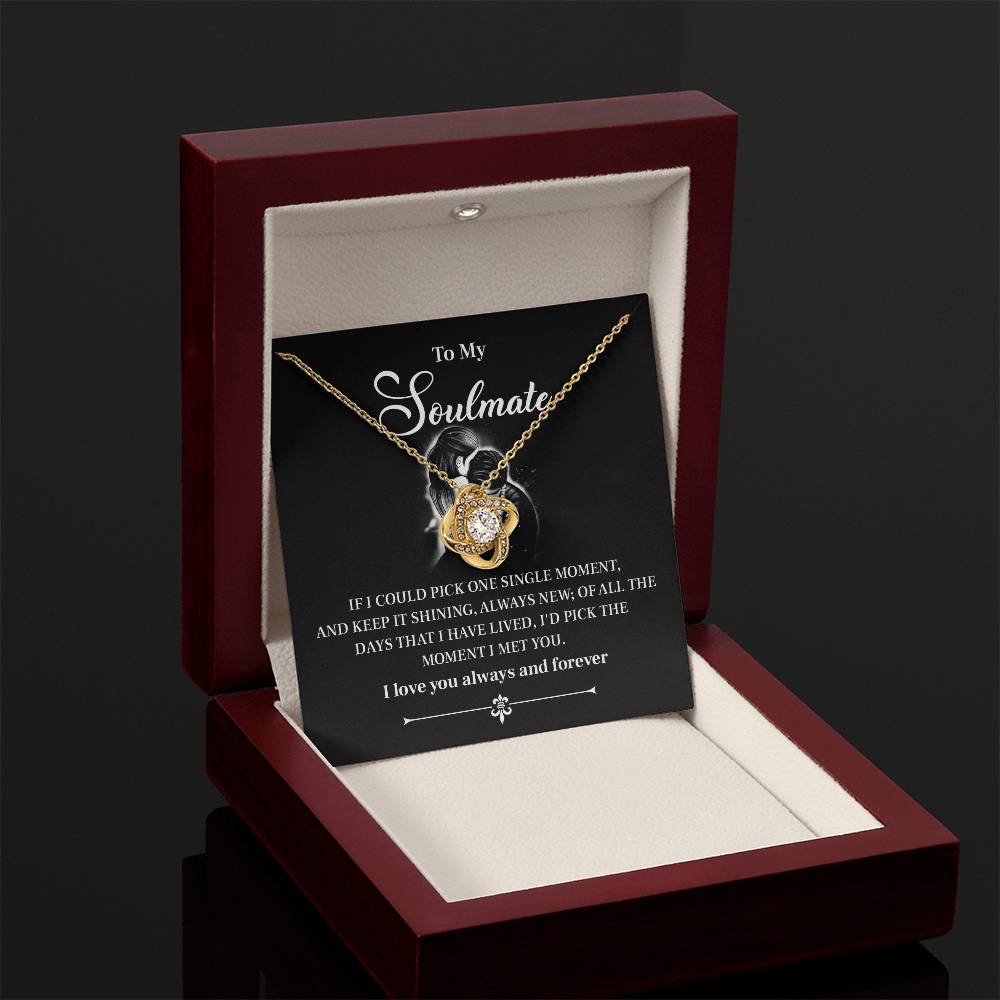 Soulmate Necklace Gift for Her – with Message Card