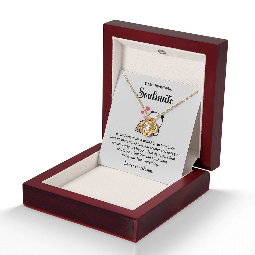 Soulmate Gift Necklace for Her – with Message Card