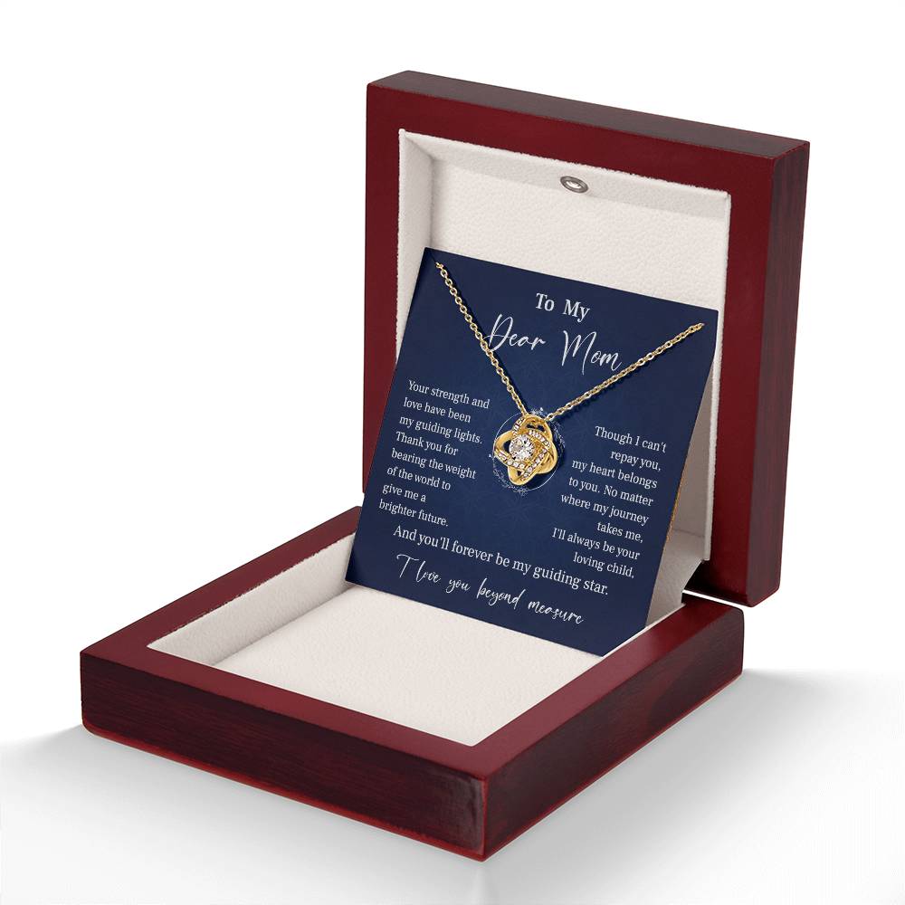 To My Mom Necklace Gift – Guiding Star Message Card from Daughter or Son
