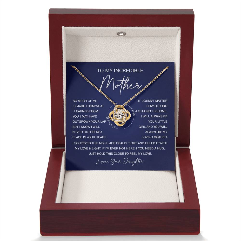 Mom Necklace Gift From Daughter With Loving Note & Box