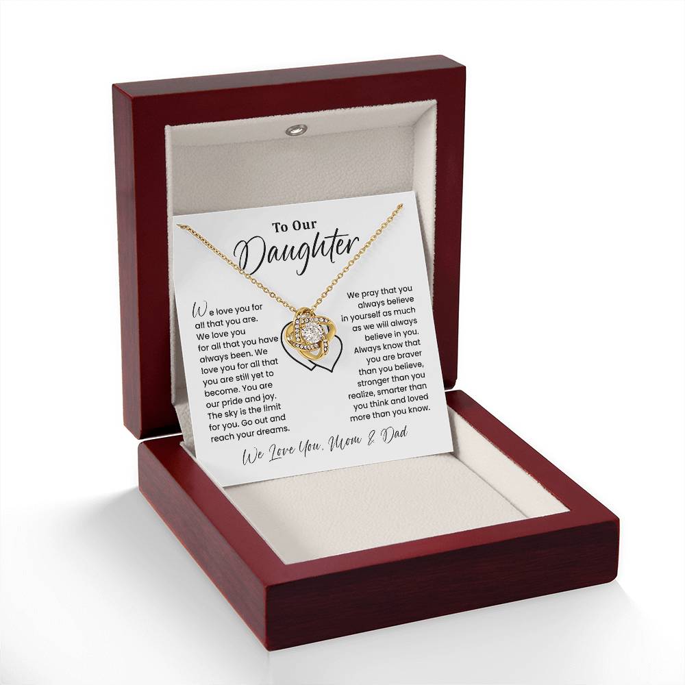 To Our Daughter Necklace Gift – Heartfelt Keepsake from Parents