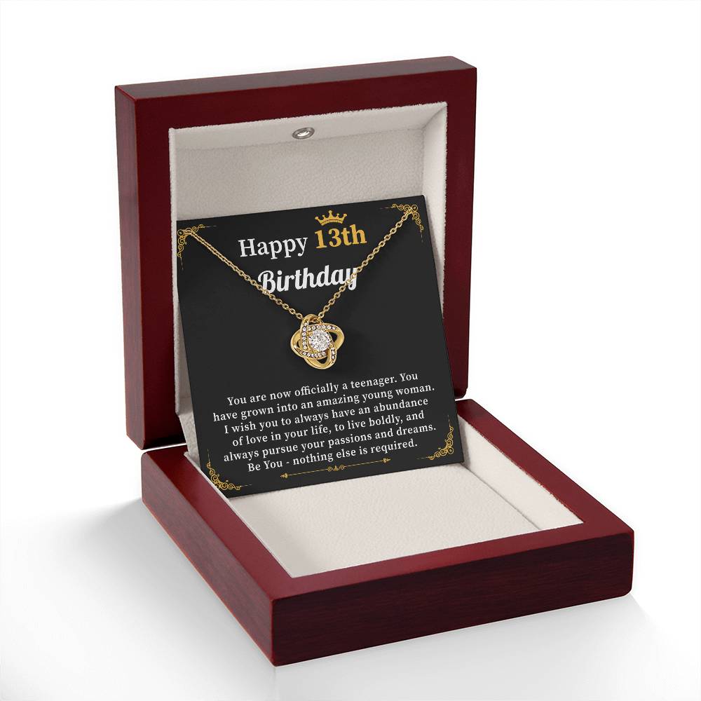 13th Birthday Necklace for Girl Gift from Mom or Dad