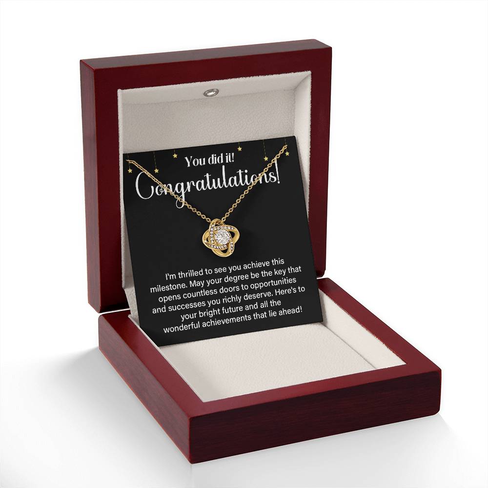 Graduation Necklace Gift with Congrats Card
