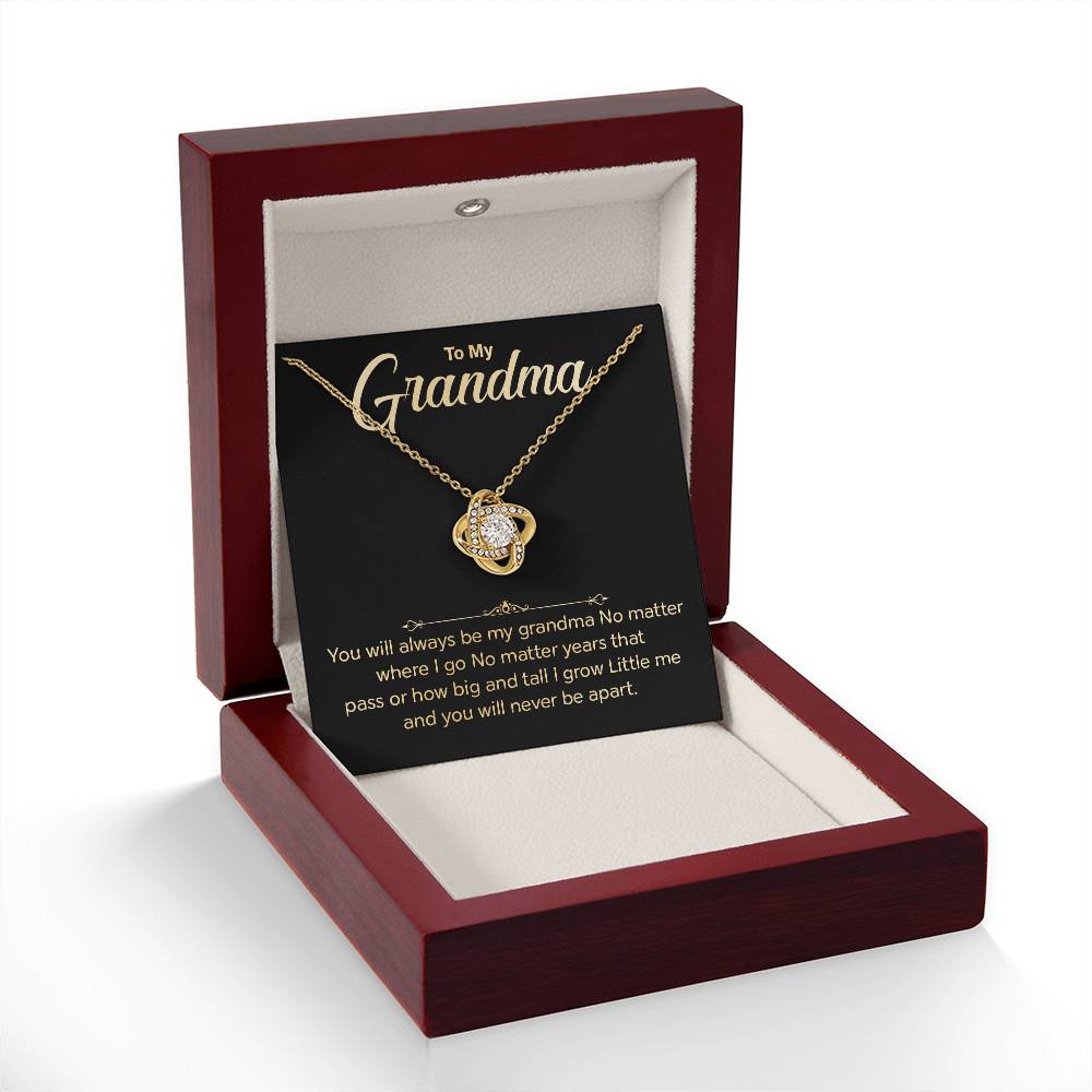 Grandma Necklace Gift with Gold Message Card