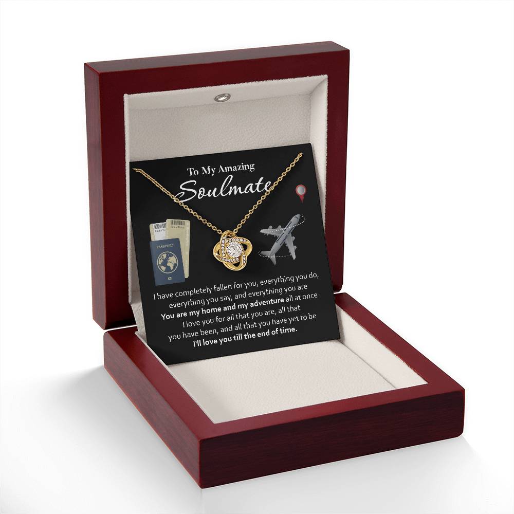 Soulmate Necklace Gift for Her – Message Card and Gift Box