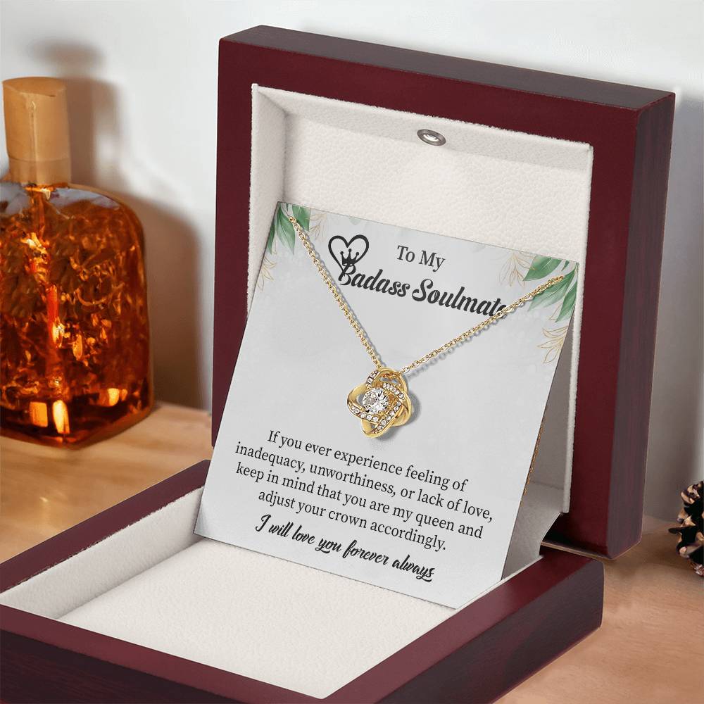 badass Soulmate Necklace Gift for Her – Message Card