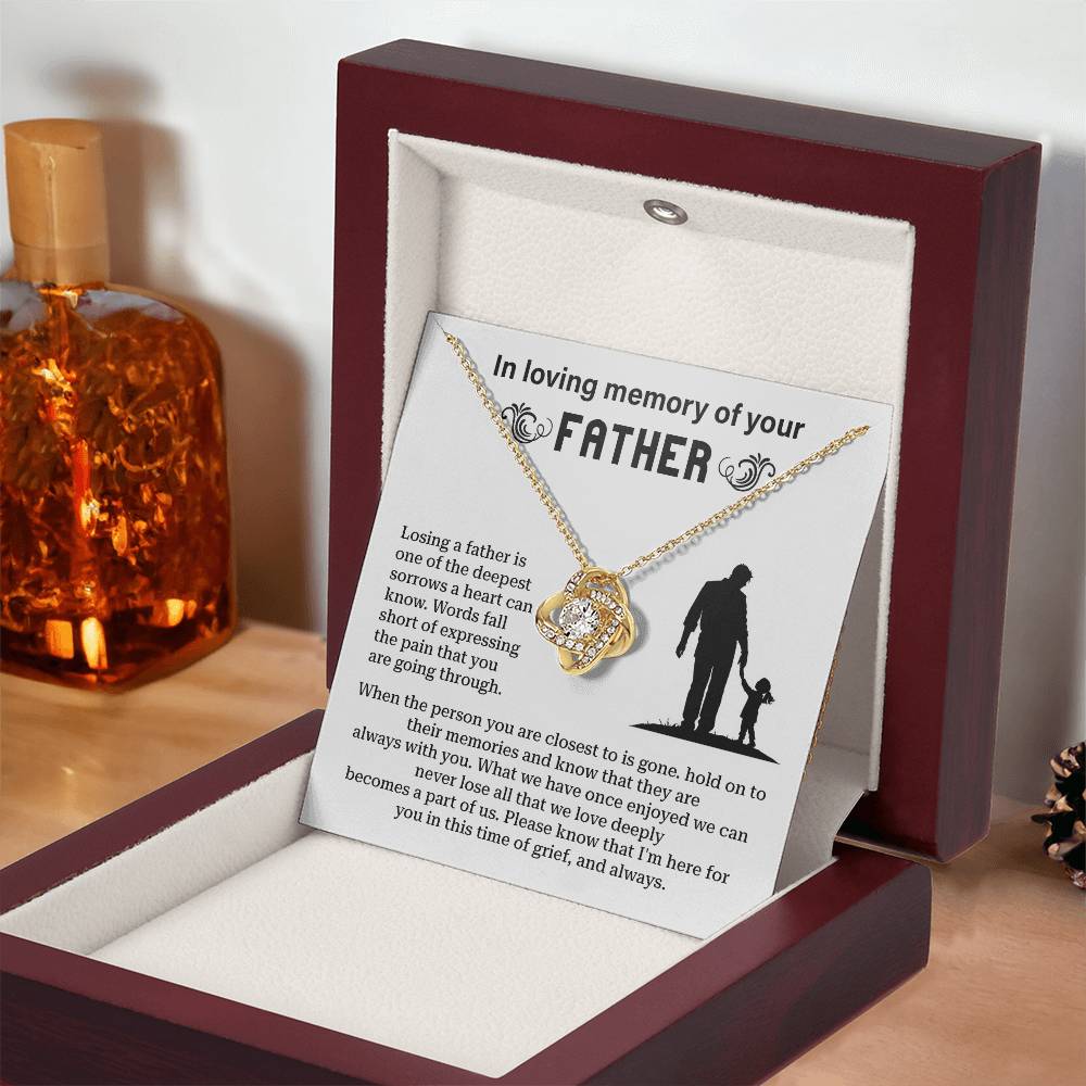 In Loving Memory Of Your Father Memorial Necklace Gift Sentimental Jewelry For Loss Of Father Emotional Keepsake For Remembrance Jewelry Gift For Memorial Special Gift For Grieving Family Unique Gift For Remembrance Emotional Connection Necklace