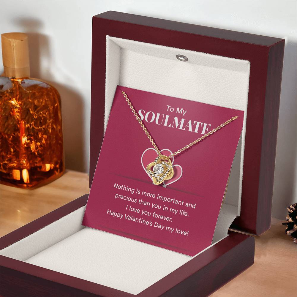 Soulmate Valentine's Necklace Gift with Gift Box